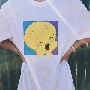 Handpainted tweety T-shirt